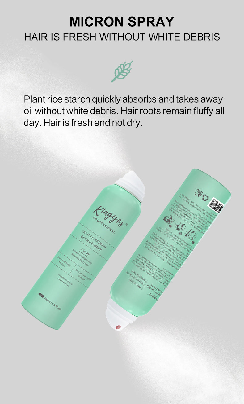 Champú en seco spray para cabello graso – Control de grasa, limpieza rápida y frescor inmediato