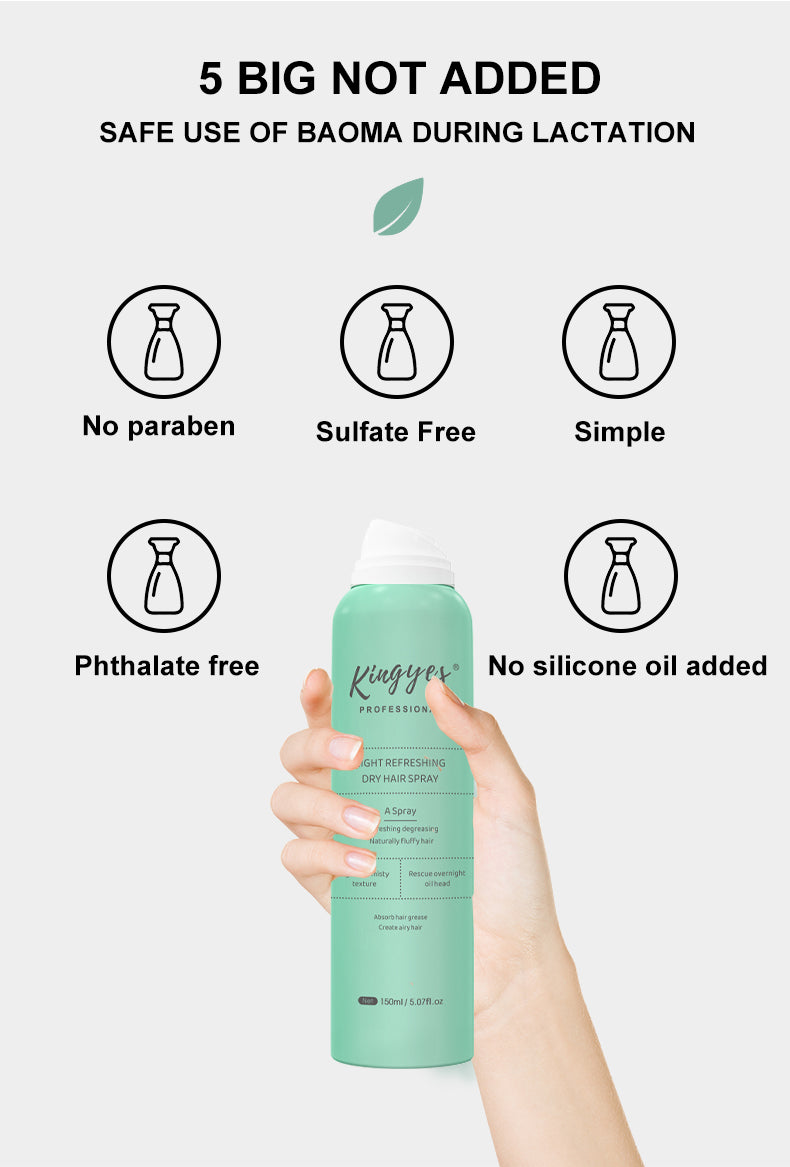 Champú en seco spray para cabello graso – Control de grasa, limpieza rápida y frescor inmediato