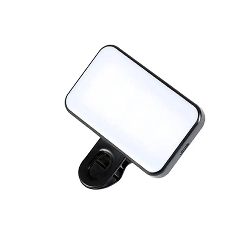 Luz de Relleno LED Portátil para Videollamadas y Selfies – Mini Aro de Luz Recargable con Clip para Móvil, Portátil, iPad – 3 Modos de Brillo – Luz Blanca y Cálida para Videoconferencias y Fotos