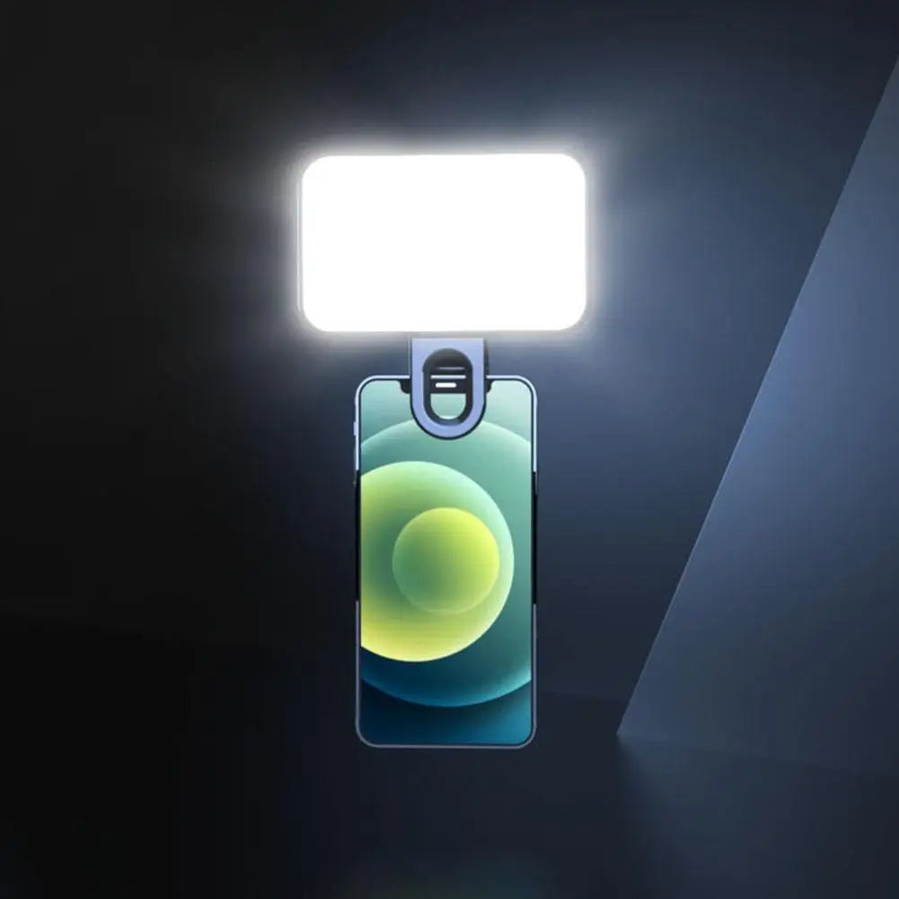 Luz de Relleno LED Portátil para Videollamadas y Selfies – Mini Aro de Luz Recargable con Clip para Móvil, Portátil, iPad – 3 Modos de Brillo – Luz Blanca y Cálida para Videoconferencias y Fotos