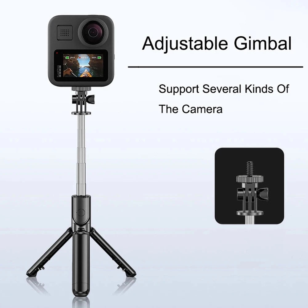 Trípode Selfie Stick Bluetooth con Luz LED y Control Remoto