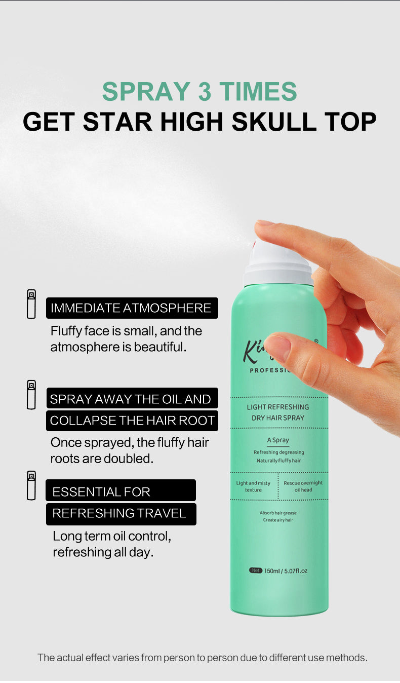 Champú en seco spray para cabello graso – Control de grasa, limpieza rápida y frescor inmediato