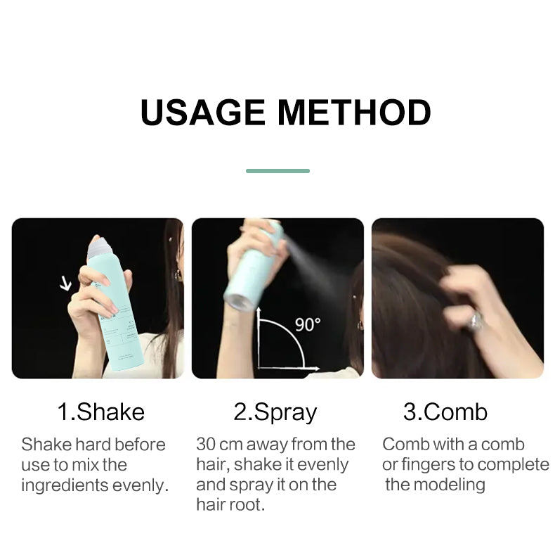 Champú en seco spray para cabello graso – Control de grasa, limpieza rápida y frescor inmediato