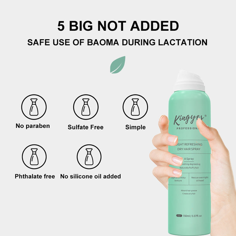 Champú en seco spray para cabello graso – Control de grasa, limpieza rápida y frescor inmediato