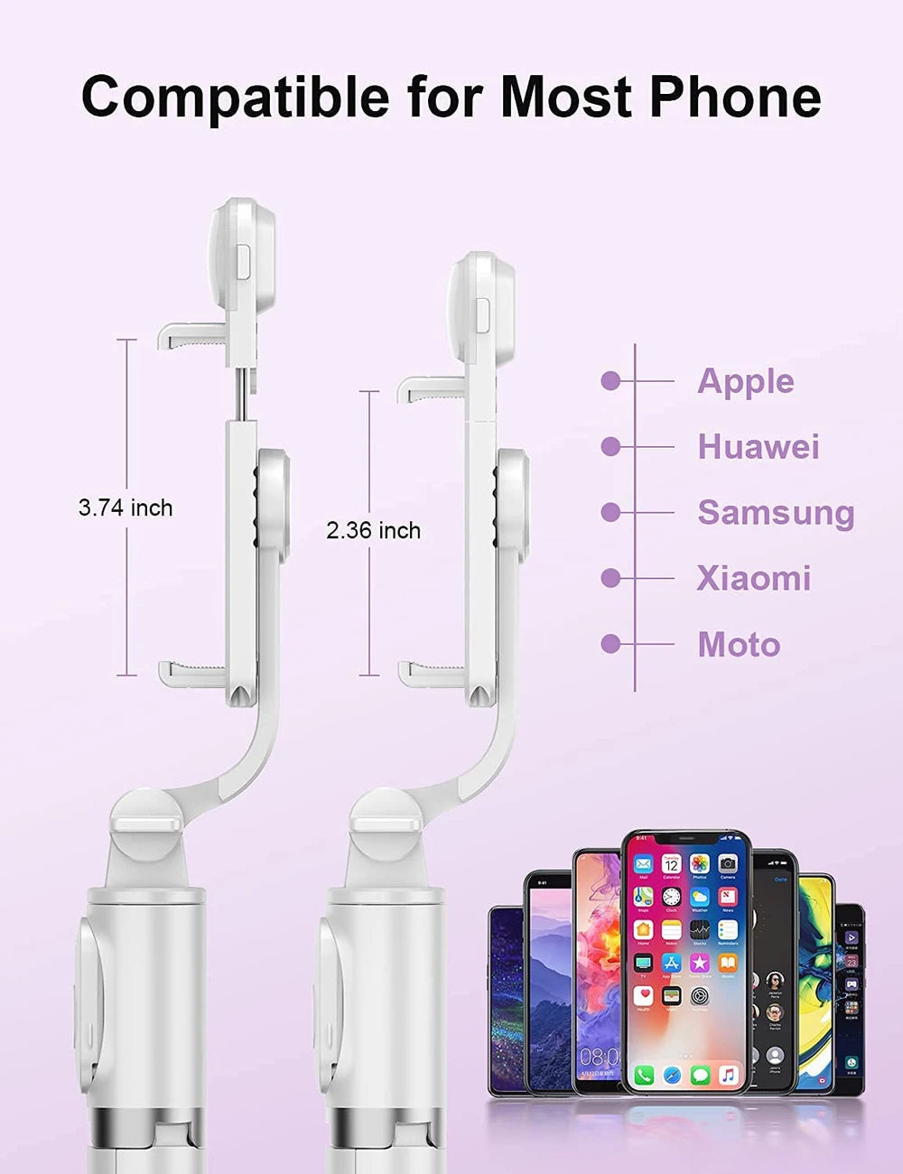 Trípode Selfie Stick Bluetooth con Luz LED y Control Remoto